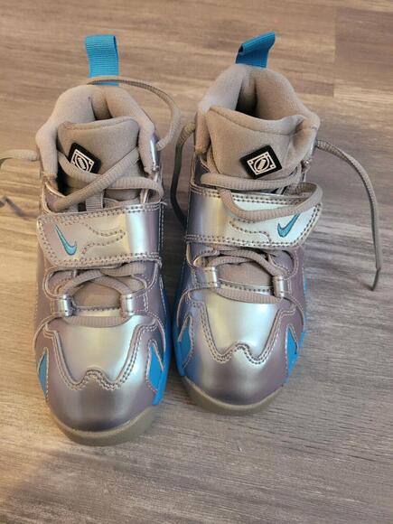 Nike Air Zoom Turf Barry Sanders Turf Signature Shoe Rare Blue sliver lions 11c - Picture 6 of 10